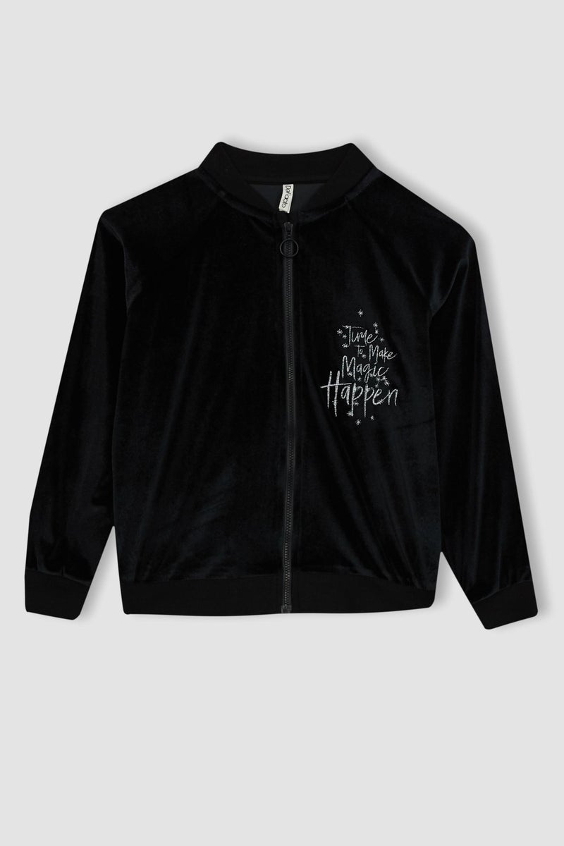 DeFacto Girl Bomber Collar Cardigan - Image 2