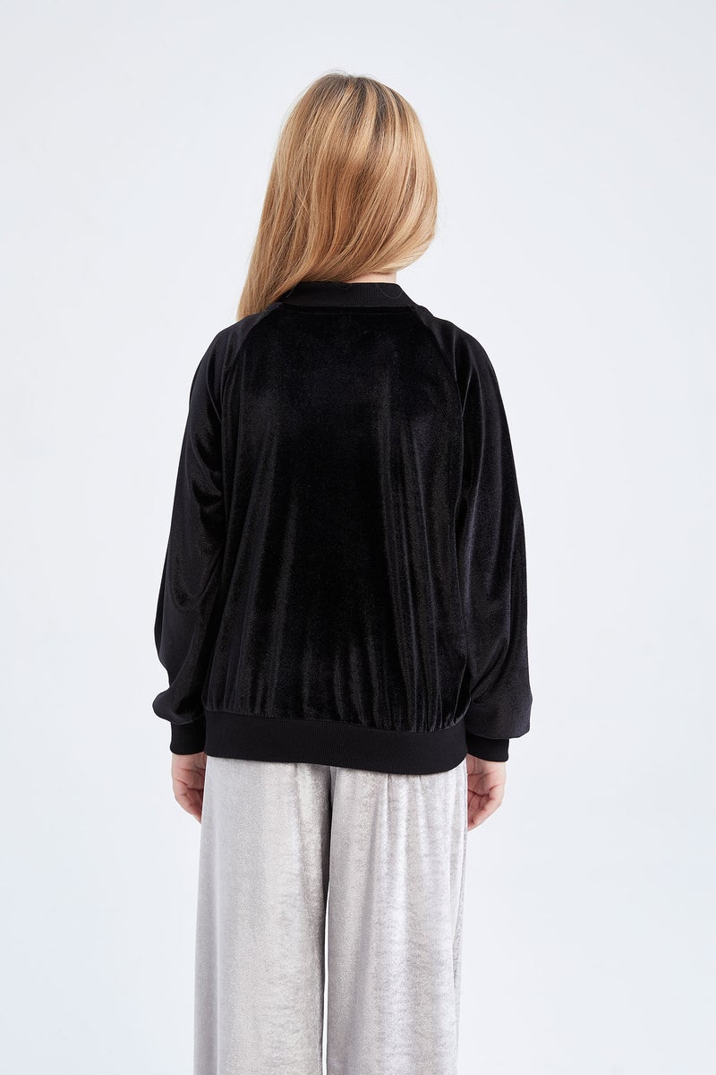 DeFacto Girl Bomber Collar Cardigan - Image 4