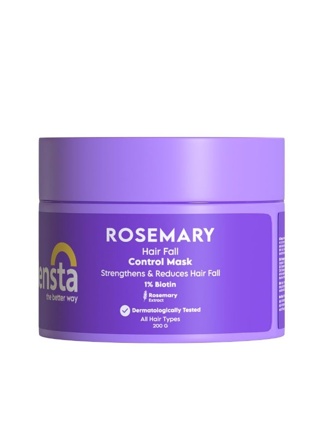 Clensta Rosemary Hair Fall Control Mask With Biotin For Reducing Hair Fall, Dandruff, Strengthens Hair & Daily Use All Hair Types Men & Women Sulfate & Paraben Free 200 Gm,1 Count - Image 1