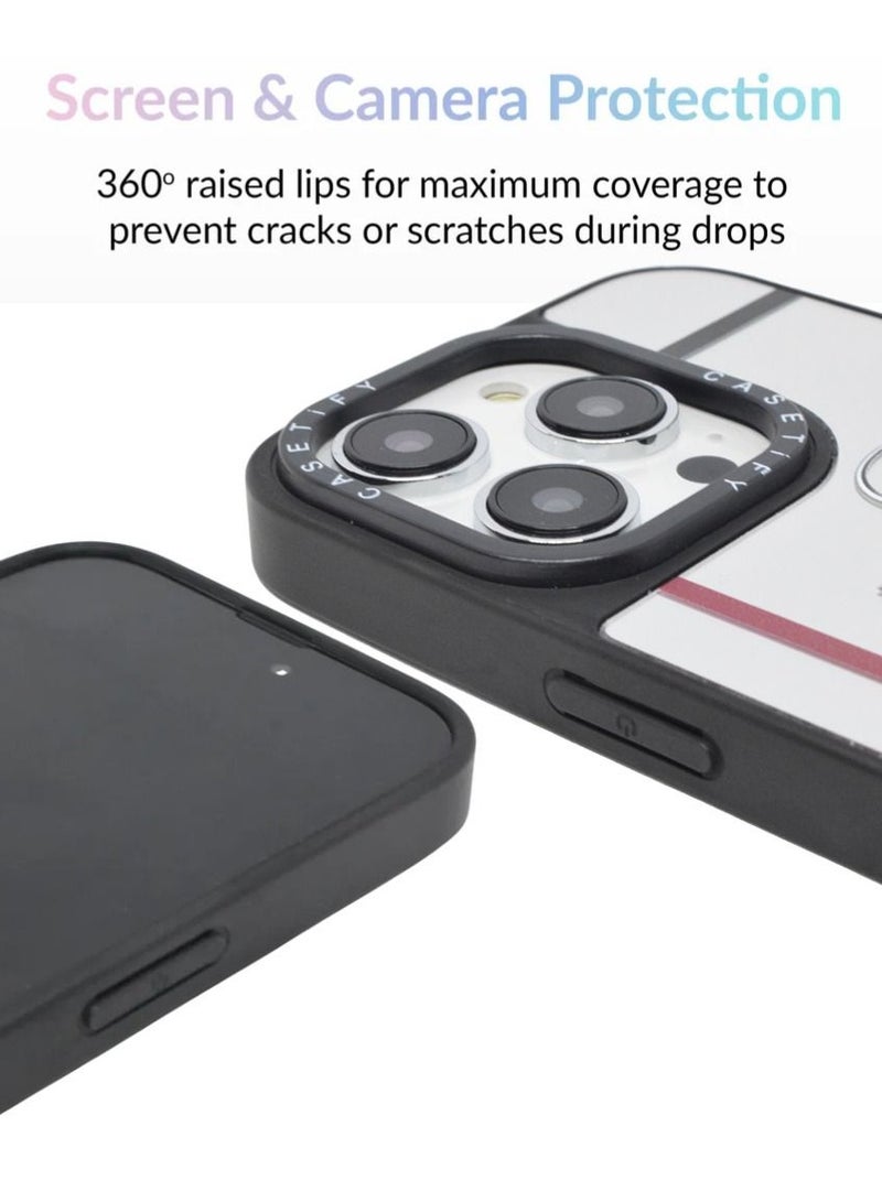 Casetify iPhone 14 Pro Cover Luxury Plating Embossed Hard Phone Case Tempered Glass Back Cover - Image 2