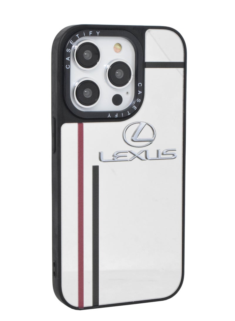 Casetify iPhone 14 Pro Cover Luxury Plating Embossed Hard Phone Case Tempered Glass Back Cover - Image 1