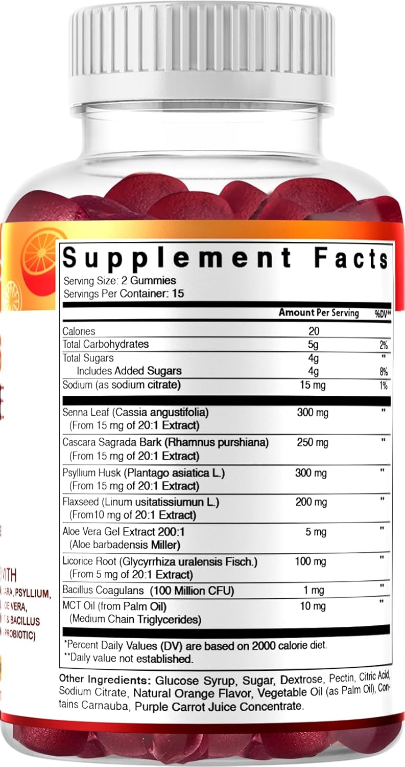 Vitamatic فيتاميناتيك 15 يوم تنظيف جوميز سينا كاسكارا سيليوم بذور الكتان صبار الألوة ليكوريش MCT بروبيوتيك - Image 2