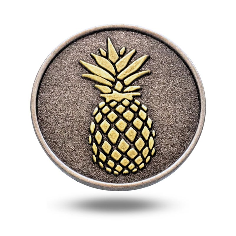 Full Metal Markers Pineapple Unique Magnetic Metal Golf Ball Marker Accessory with Hat Clip for Men and Women (1 Ball Marker + 1 Hat Clip) - Image 5