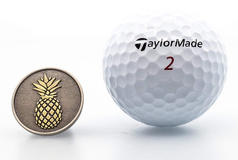 Full Metal Markers Pineapple Unique Magnetic Metal Golf Ball Marker Accessory with Hat Clip for Men and Women (1 Ball Marker + 1 Hat Clip) - Image 3