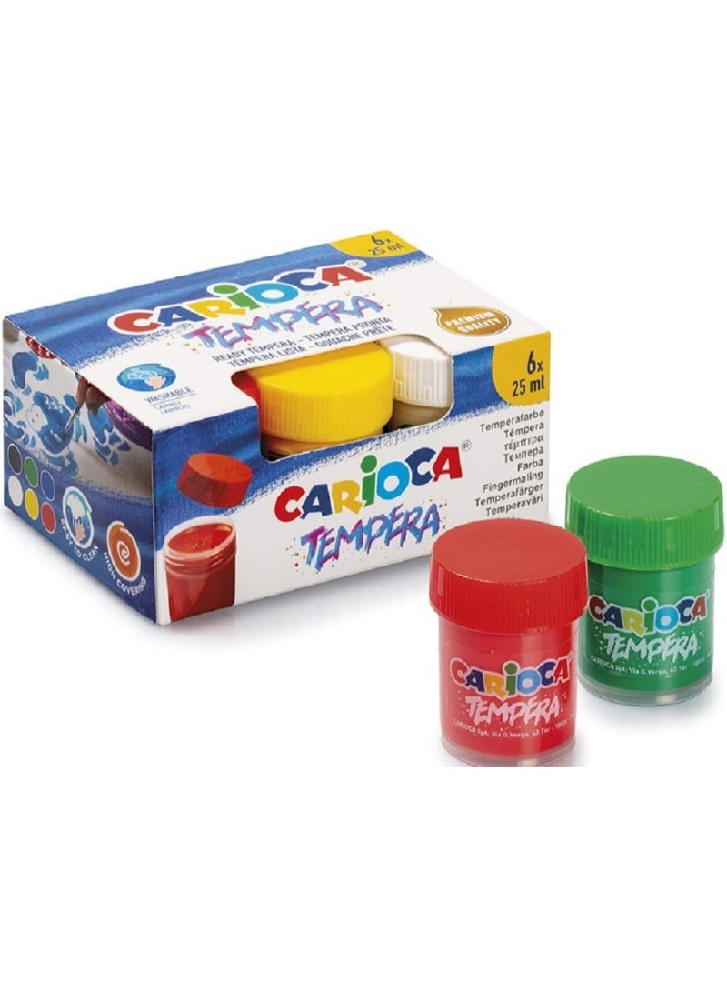 CARIOCA TEMPERA 25ML 6 COLORS