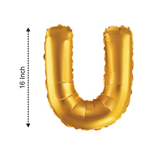 JUST PARTY Gold Letters Alphabets Foil Balloons for Birthday/Anniversary/Bachelorette/Wedding/Farewell & Other Ocassions, Make Your Own Custom Phrase - Image 3