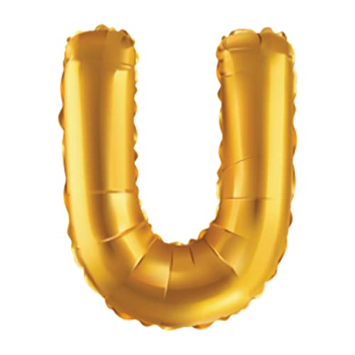 JUST PARTY Gold Letters Alphabets Foil Balloons for Birthday/Anniversary/Bachelorette/Wedding/Farewell & Other Ocassions, Make Your Own Custom Phrase - Image 1