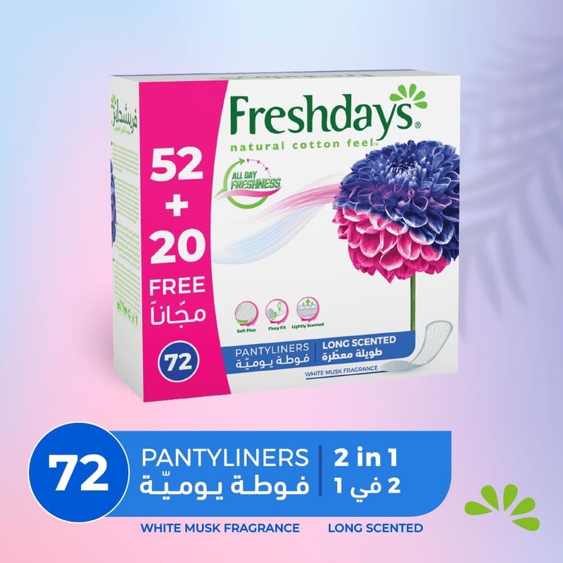 Freshdays Daily Liners Long Scented - 72 Pads - Image 3
