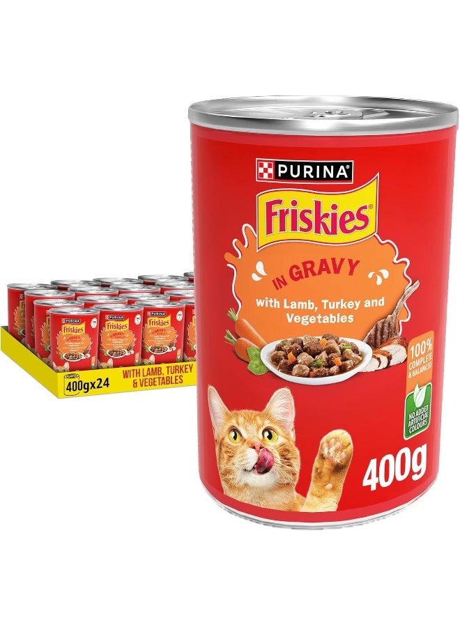 Friskies بوريانا فريسكيز لحم الضأن وديك رومي وخضروات (400 جرام، عبوة من 24) - Image 1