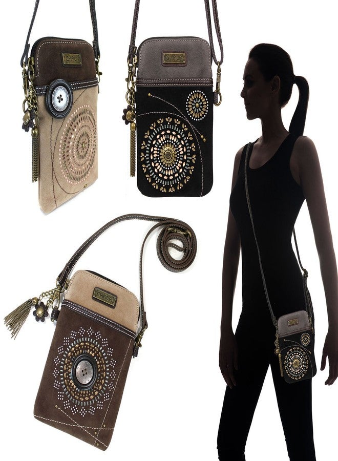 CHALA Crossbody Cell Phone Purse | Women's Wristlet Handbags with Adjustable Strap (Starburst - Black) - Image 2