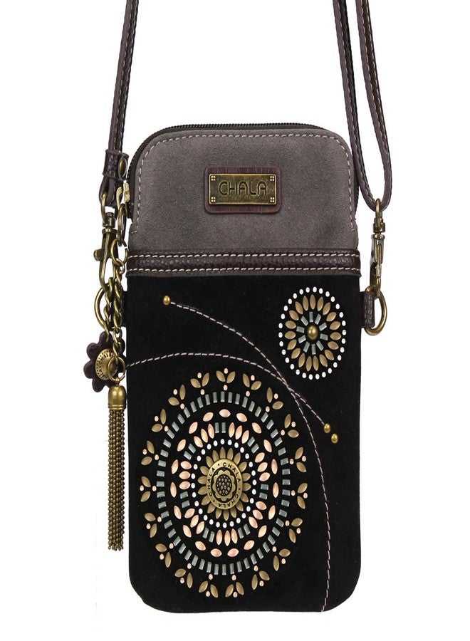 CHALA Crossbody Cell Phone Purse | Women's Wristlet Handbags with Adjustable Strap (Starburst - Black) - Image 5