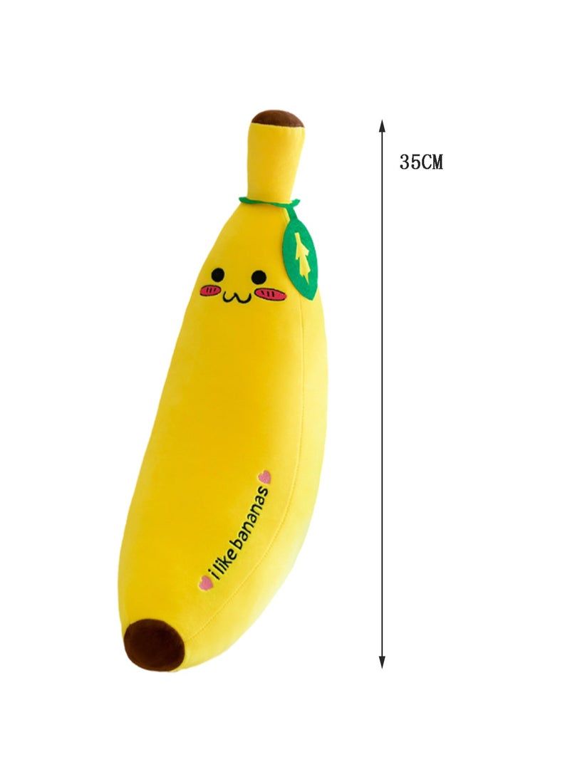 35 CM Cute Cartoon Banana Shape Plush Toy Soft Stuffed Creativity Doll For Girls And Boys All Ages Gift - Image 2