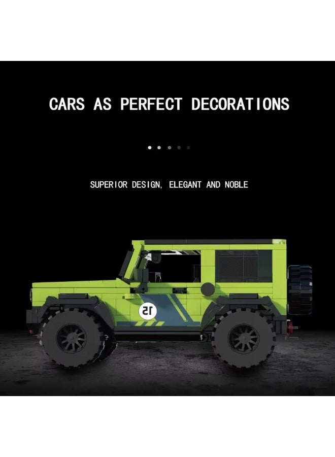 Jimmy 413 Pieces City Off-Road SUV Racing Car Model Building Blocks Set, Plastic DIY Educational Toy for Kids 8+ - Image 3