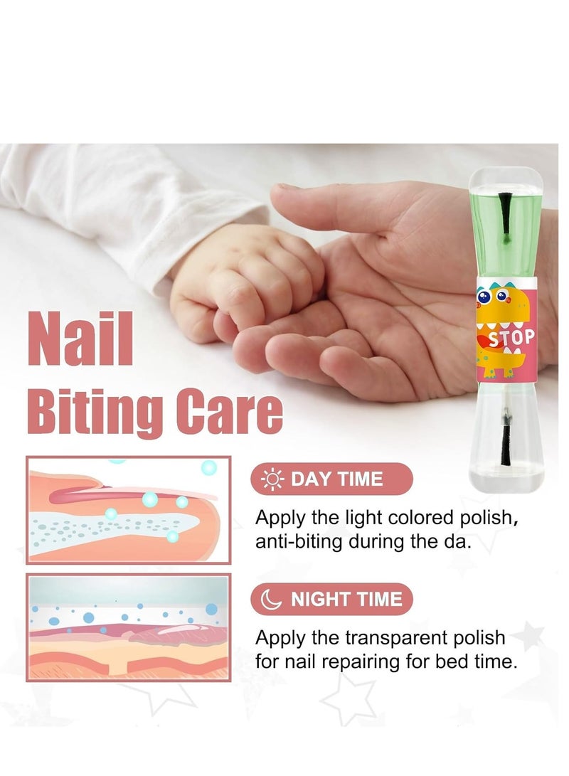 Lanthome طلاء مضاد لقضم الأظافر، توقف عن قضم الأظافر، منع قضم الأظافر للبالغين، 2 في 1 توقف عن قضم الأظافر، طلاء أظافر شفاف، توقف ونمو قضم الأظافر، منع مص الإبهام 5مل*2 - Image 4