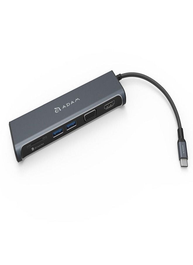 ADAM ELEMENTS CASA Hub A03 USB 3.1 USB Type-C (USB-C) 5 Port Display Hub GREY  - Image 1
