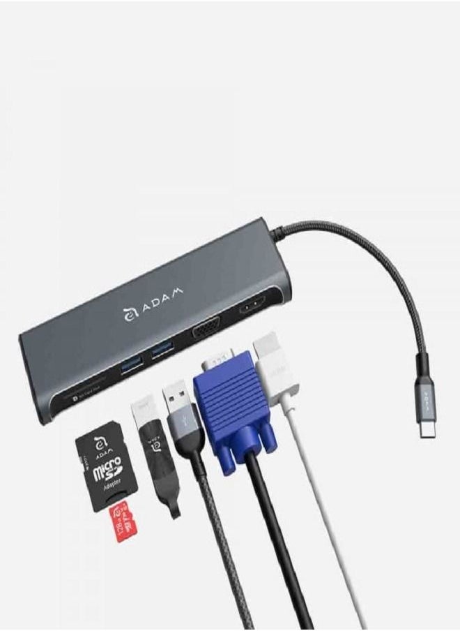 ADAM ELEMENTS CASA Hub A03 USB 3.1 USB Type-C (USB-C) 5 Port Display Hub GREY  - Image 2