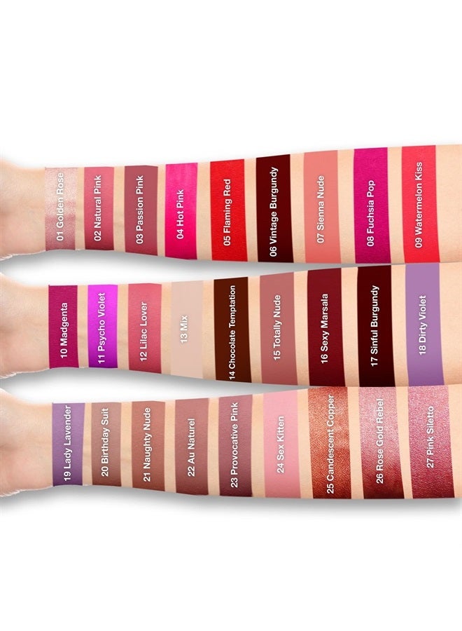 Klara Cosmetics أحمر شفاه مقاوم للتقبيل 03 باسيون بينك نود سائل مات طويل الأمد ب pigment كامل اللون