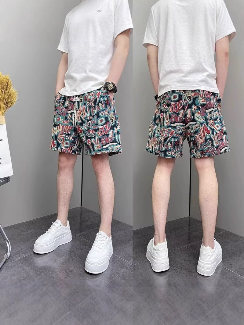Straight Tube Loose Sports Pants Boys Youth Popular Pants Fashion Fashion Brand Casual Shorts Men'S Wear - Image 2