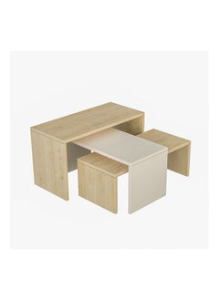 Mourah Home Kanta Coffee Table - Oak/White/Oak - 2 Years Warranty  - Image 2
