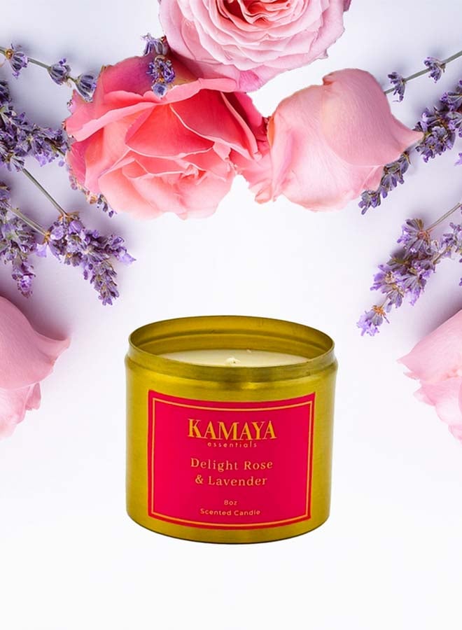 KAMAYA 8Oz Metal Jar Candle With Gold Finish (227 Gms) - Image 1