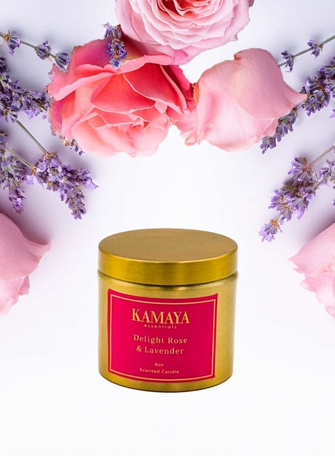 KAMAYA 8Oz Metal Jar Candle With Gold Finish (227 Gms) - Image 3