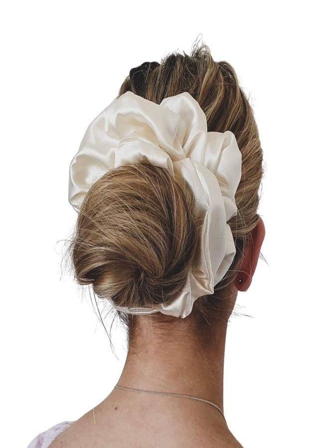 اي اب تاون شيك ربطات شعر ساتان كبيرة الحجم للنساء والفتيات، تمنع تجعد الشعر، وتناسب النوم، وربطات شعر مطاطية كبيرة لتسريحة ذيل الحصان والكعكة، وتمنع تقصف الشعر - لون وردي فاتح - Image 5