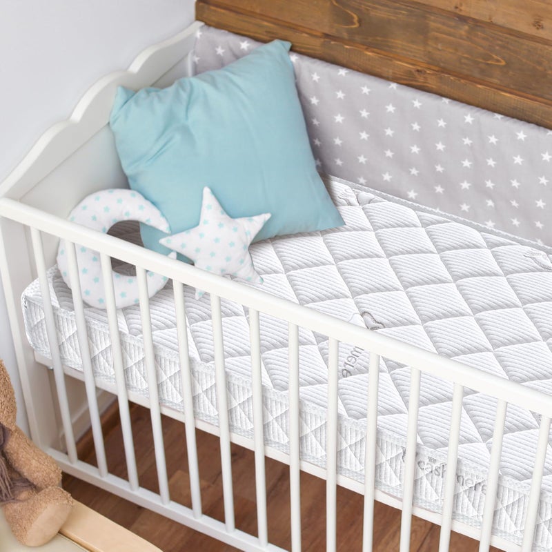 Letmxiu Premium Dual-Sided Crib & Toddler Mattress,100% Knitted Fabric,Premium Fleece-Hypoallergenic,5" Firm Soft Crib Mattress, Non-Toxic Toddler Bed Mattress Fits Standard Cribs & Toddler Beds - Image 5