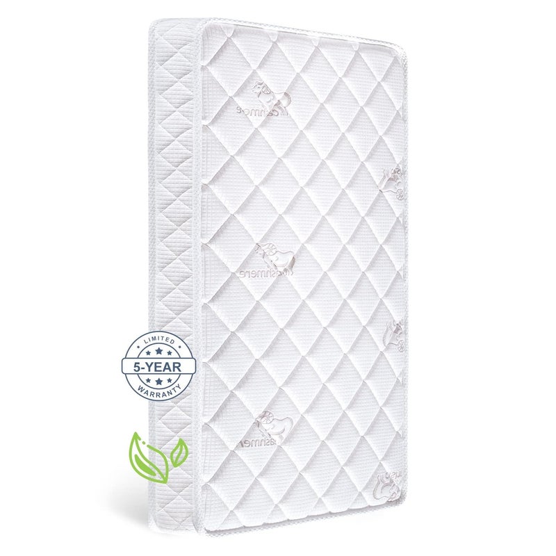 Letmxiu Premium Dual-Sided Crib & Toddler Mattress,100% Knitted Fabric,Premium Fleece-Hypoallergenic,5" Firm Soft Crib Mattress, Non-Toxic Toddler Bed Mattress Fits Standard Cribs & Toddler Beds - Image 1