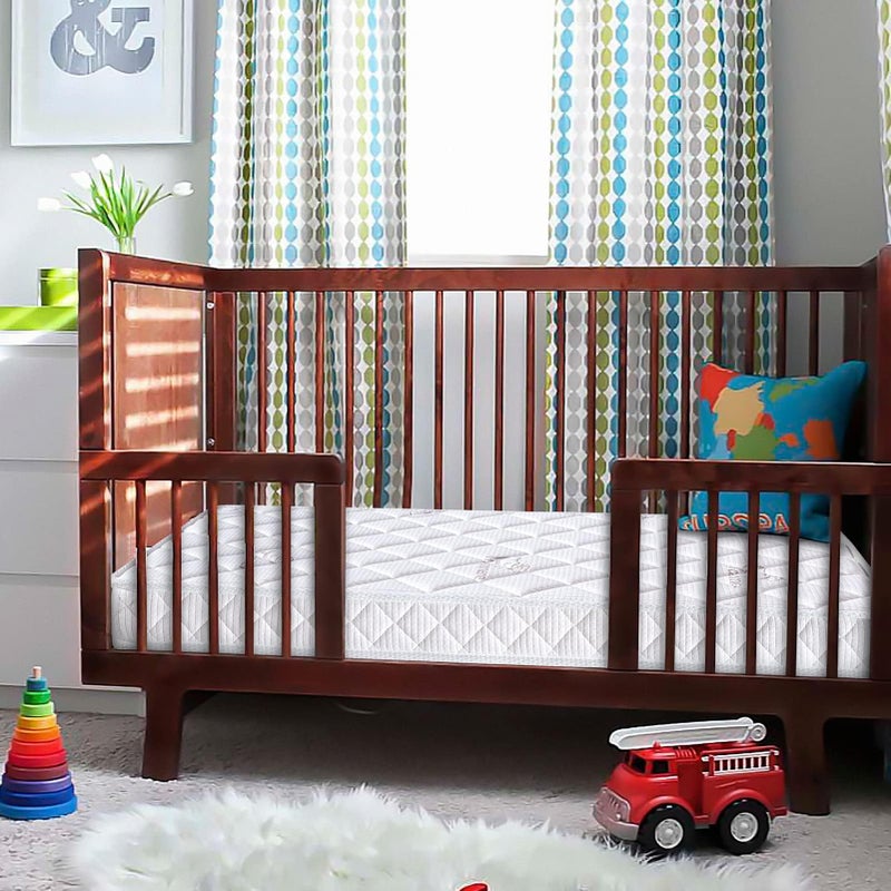 Letmxiu Premium Dual-Sided Crib & Toddler Mattress,100% Knitted Fabric,Premium Fleece-Hypoallergenic,5" Firm Soft Crib Mattress, Non-Toxic Toddler Bed Mattress Fits Standard Cribs & Toddler Beds - Image 2