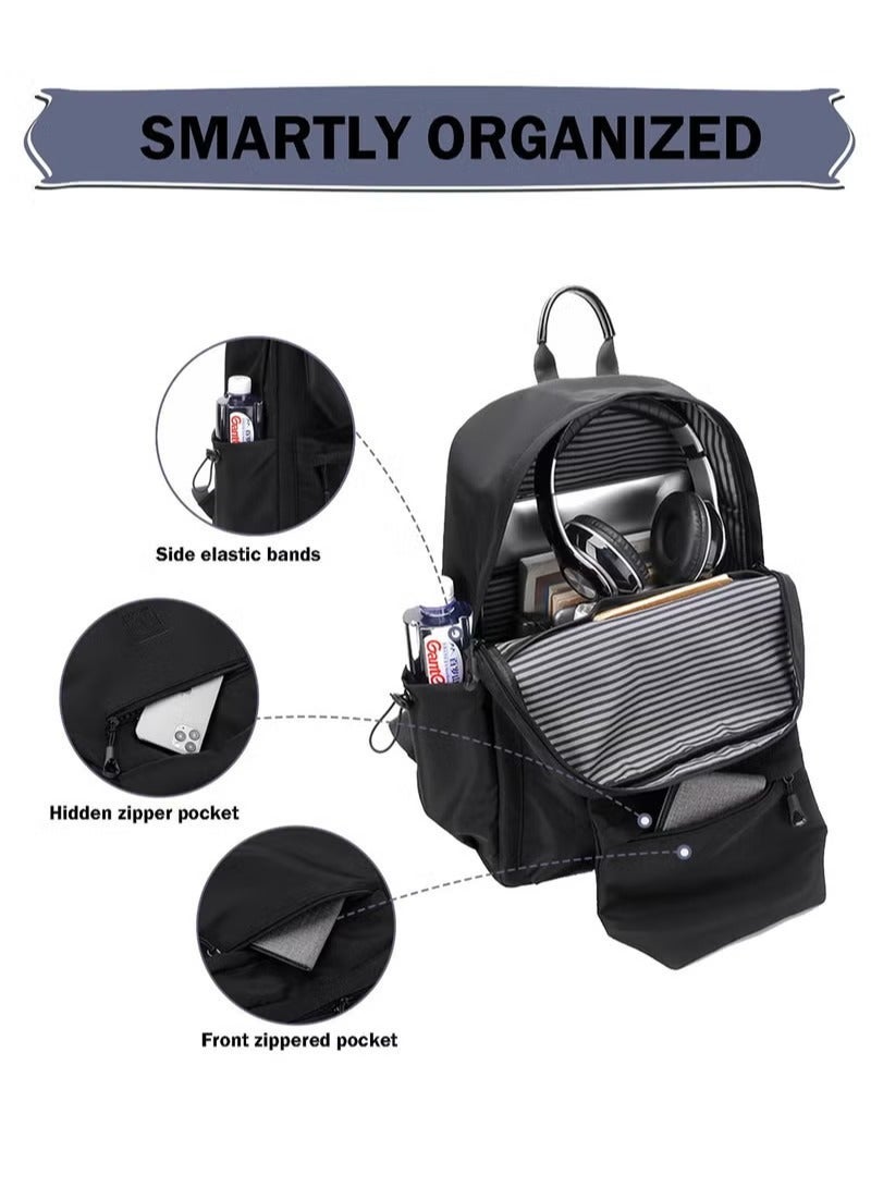 BESTPEAK Student and Traveler Travel Backpack: Business Laptop Backpack, can accommodate up to 15.6-inch laptops, men's and women's backpacks, with USB charging port, waterproof, large capacity - Image 3