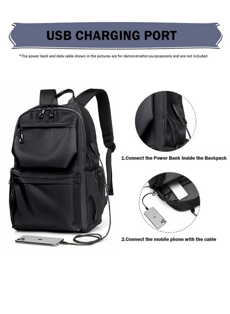 BESTPEAK Student and Traveler Travel Backpack: Business Laptop Backpack, can accommodate up to 15.6-inch laptops, men's and women's backpacks, with USB charging port, waterproof, large capacity - Image 2