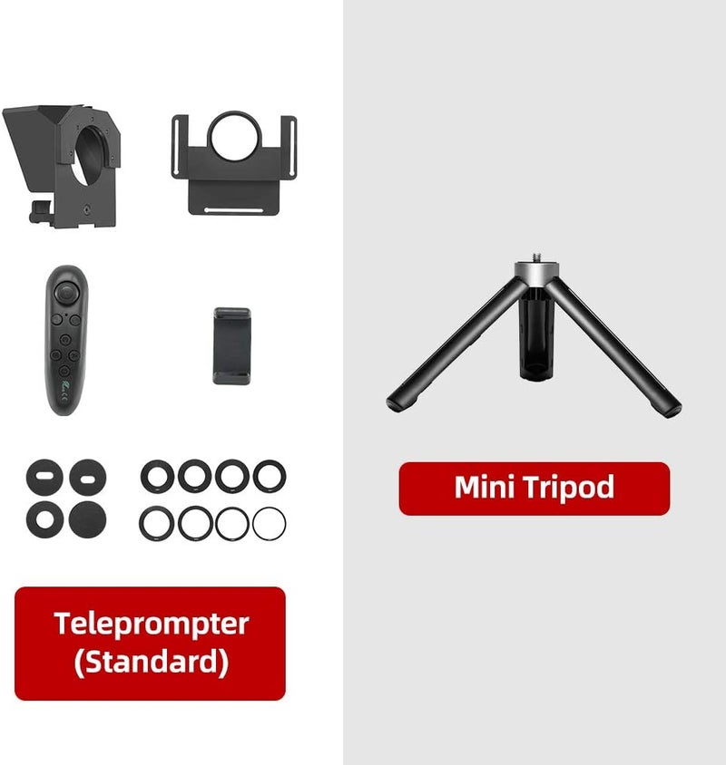 أمبيتيفول 1٫ مجموعة أمبيتفول للتليبرومبتر (Ambitful Teleprompter Kit) – محمولة، مزودة بجهاز كتابة نصوص، ومناسبة للهواتف المحمولة وكاميرات DSLR للتسجيل، مع جهاز تحكم عن بعد؛ تشمل تليبرومبتر صغير وقاعدة دعم صغيرة. - Image 3