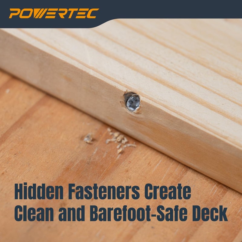 POWERTEC براغي السطح رقم 10 × 2-3/8 بوصة، محرك نجمة T15، مطلية للاستخدام الخارجي على الخشب والمواد المركبة، عبوة 250 (72185) - Image 5