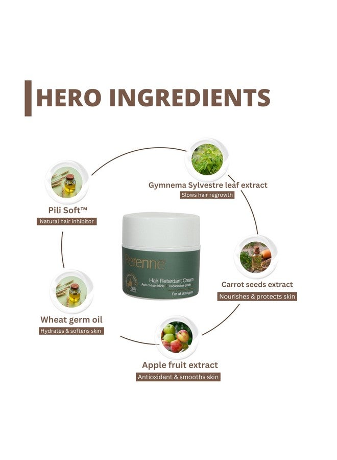PERENNE Unisex Adult Hair Retardant Cream (50 Gm) | For Reducing Facial Hair And Other Body Parts| Natural|Paraben Free| - Image 4