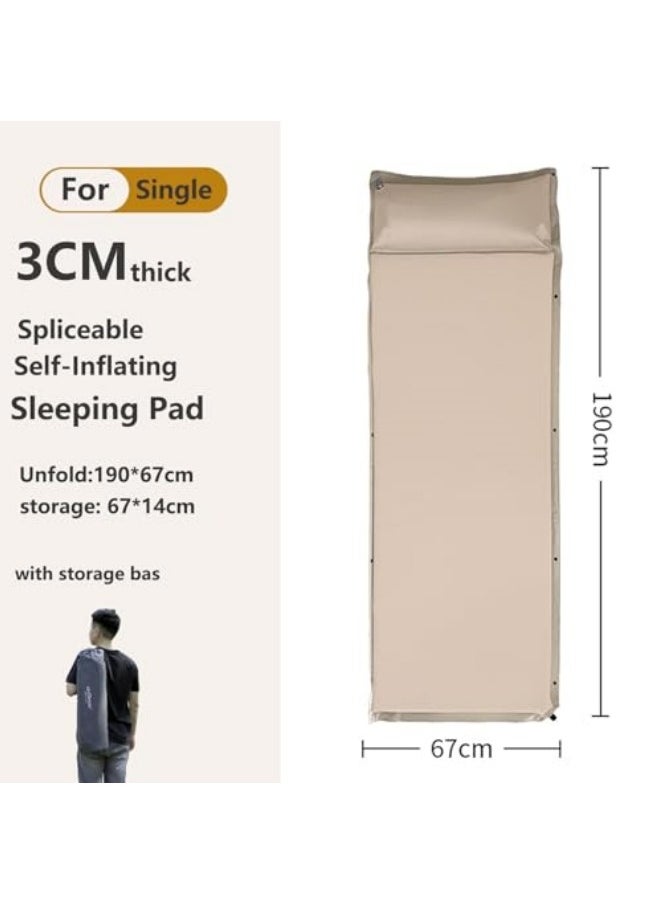 GGEROU - Air Bed Mettress with Built-in Electric Pump, Inflatable Air Mettress Sleeping Pad, Portable Roll Up Bed, Inflatable Outdoor Mat - Image 1