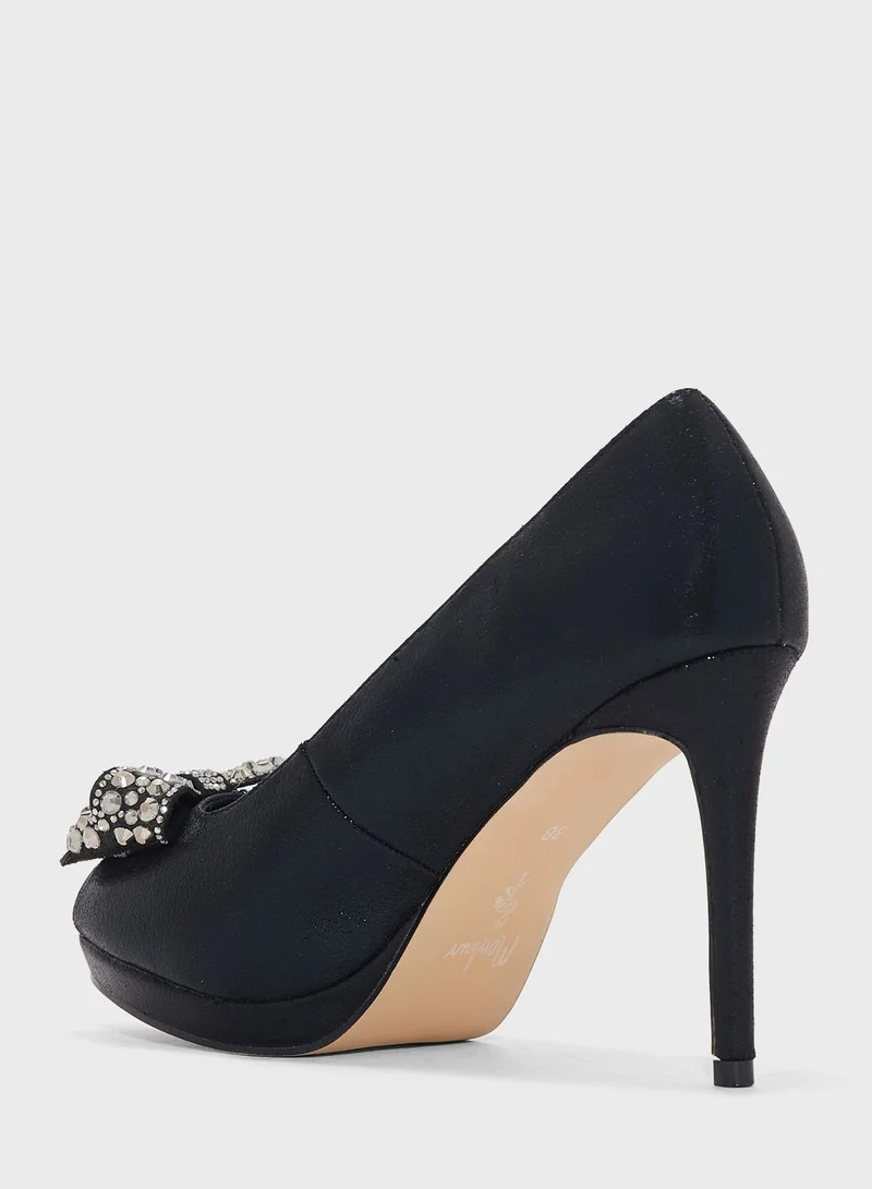 MENBUR Peep Toe Heel Pumps
