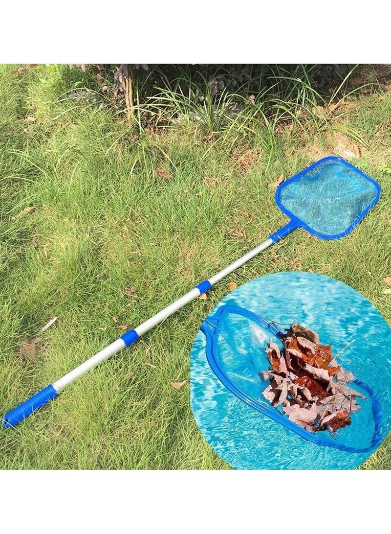 Swimming Pool Cleaning Tools Flexible Leaf Skimmer with Telescopic Pole for Pools and Spas - Image 4