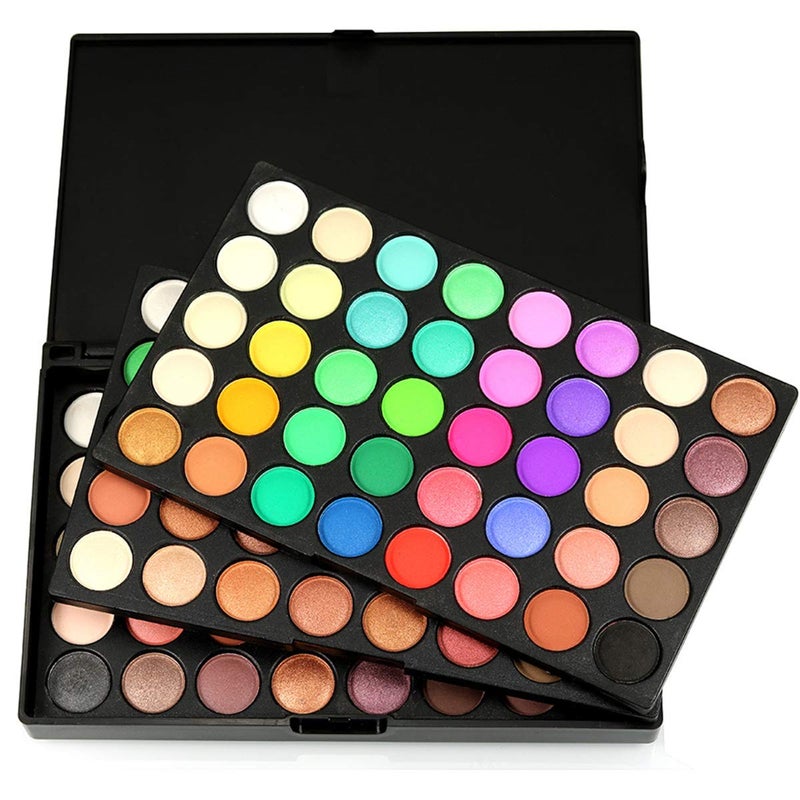 popfeel 120 Colors Hightlight Eyeshadow Palette Makeup Gift Set, Pure Vie Professional Long Lasting Waterproof Matte Highly Pigments Shiny Shimmers Glitter Makeup Palette Colorful Cosmetic Eye Shadow Pallet#1 - Image 3