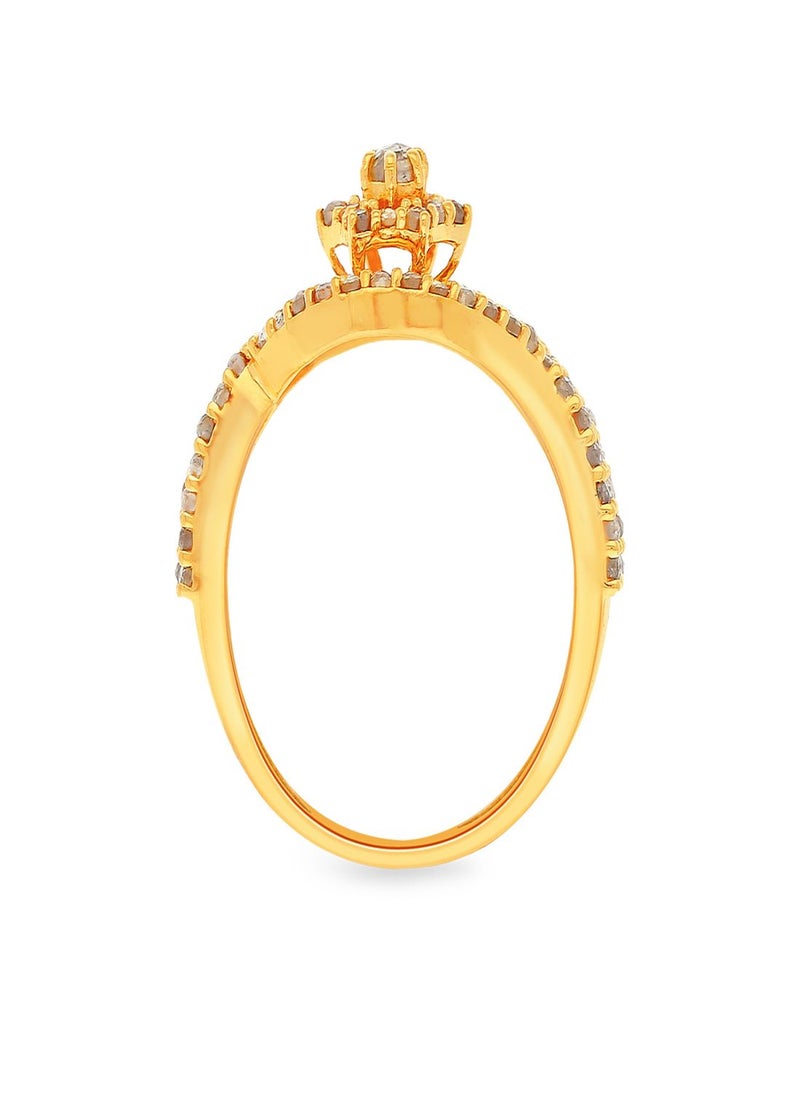Malabar Gold and Diamonds - 22 Carat 916 Purity Yellow Gold Uncut Diamond Ring EGNPRE460RN1Y14 For Women - Image 1