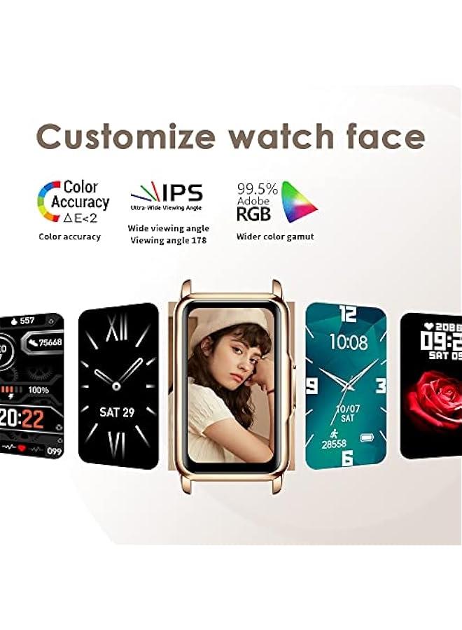 Fitness Tracker Smart Bracelet for Women Stylish Beautiful Ladies Smart Watch with Pedometer Message Notification Stainless Steel Strap - Image 4