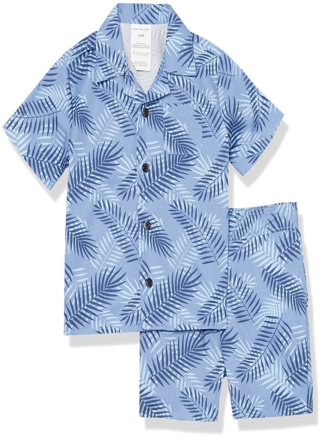 Van Heusen baby boys 2 Piece Dress Up Set With Dress Shirt Shorts and Toddler Suit, Jet Stream, 24 Months US - Image 1