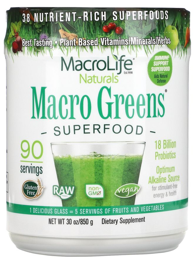 MacroLife Naturals Macro Greens Superfood 30 oz (850 g)