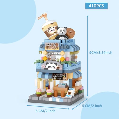 MEIEST 4 Mini City Shop Street View Building Blocks Model Set,Simulation Architecture Collection Particle Construction Building Bricks Toy,Home Decoration - Image 3