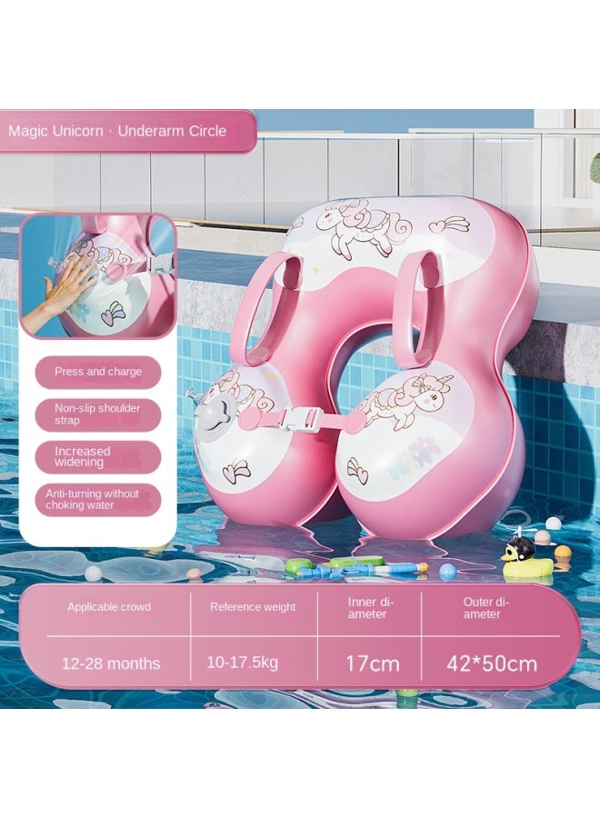 Circle Fun Kids Swim Ring Underarm Infant 0-3 Years Floatation Device Baby Life Ring Water Park Inflatable - Image 1