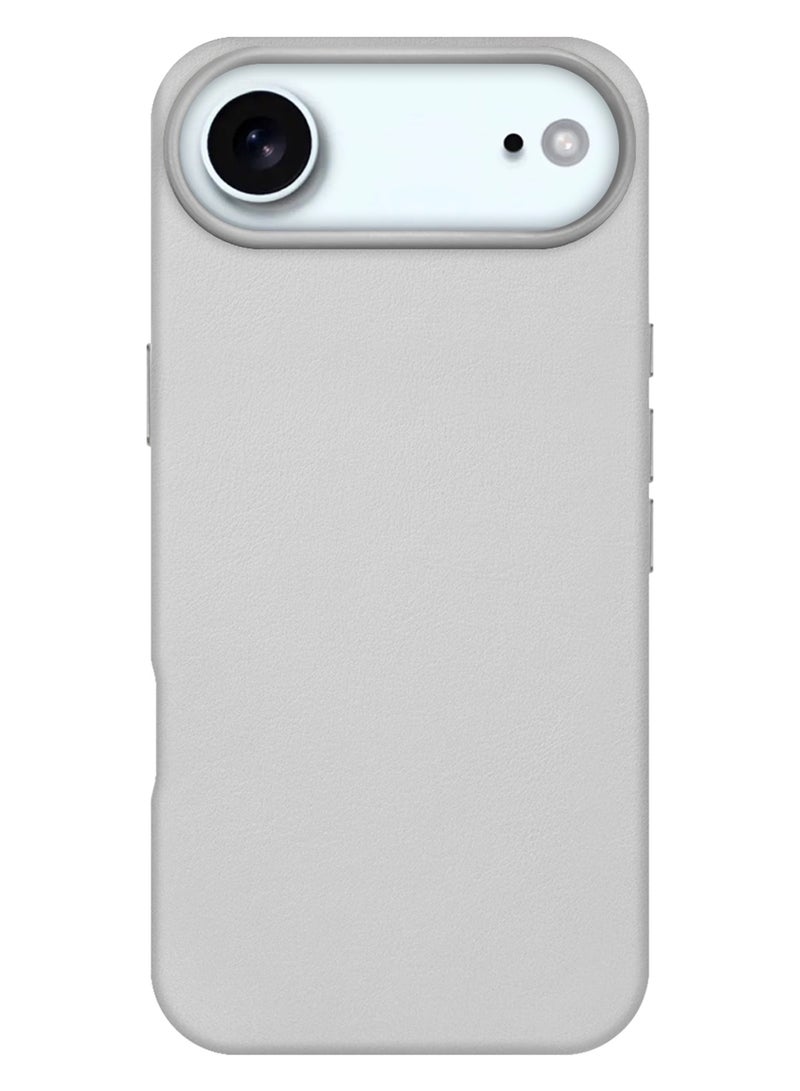 CATANES Premium Leather Case for iPhone 17 Air – Shockproof - Waterproof - Matte Finish - Anti-Slip - Slim Fit - Natural Titanium - Image 5