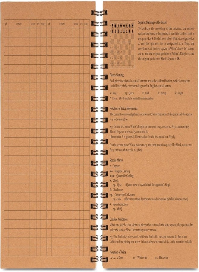 A&A 4 Pack Chess Scorebook, 50 Games Recordable, 100 Moves Per Game, Eye-Protection Chess Scorebook / 5.5 x 8.25 in. - Image 5