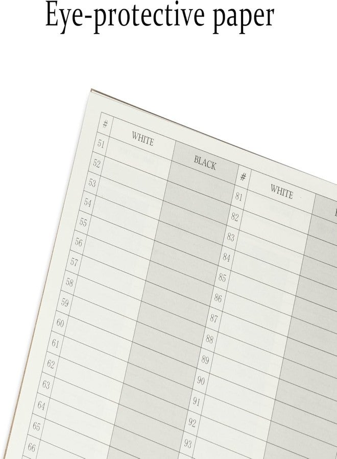A&A 4 Pack Chess Scorebook, 50 Games Recordable, 100 Moves Per Game, Eye-Protection Chess Scorebook / 5.5 x 8.25 in. - Image 3
