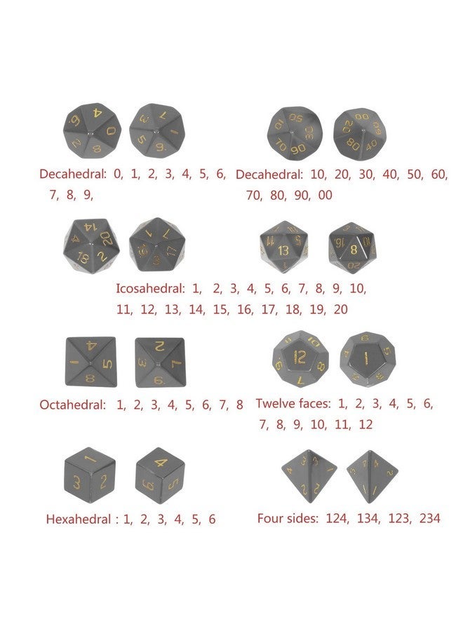 SUNYIK 7 PCS Polished Crystal Stone Polyhedral DND Dice Set for for RPG MTG Table Games, DND Game Dice Polyhedral Dungeons and Dragons for Office Home Decoration, Dragons Blood - Image 2