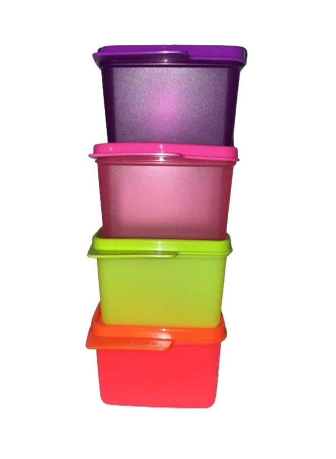 Tupperware . Keep Tab Small 500Ml Capacity- Set Of 4 Pc, Plastic, Blue - Image 1