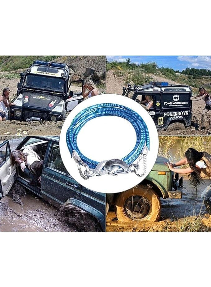 Heavy Duty Steel Wire Tow Rope - High Strength Emergency Recovery Cable with Durable Steel Hooks - Professional Towing Wire for Cars and SUVs - Image 4